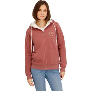 Billabong Women's Full Zip Sherpa Lined Hoodie Jacket (Pink), Size: S