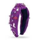 Purple Music Headband, Music Gem Knotted Headband Guitar Red Lips Butterfly Rhinestone Hairband Fashion Hair Accessories for Women Singer Fans Gift