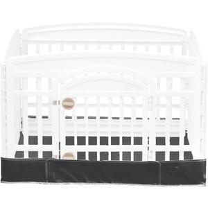 Dog Playpen Bottom Pad Fits for 36 Inch 4 Panels Exercise Pet Playpen, Dog Crate Pad Puppy Playpen Pad, Hoop and Loop Design (Note: Playpen Not Included). -Pure Black