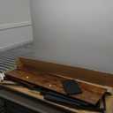 Huuger TV Stand Dresser with Power Outlets and LED Lights, 7 Drawers, 47 Inch Console, Rustic Brown and Black