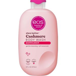 eos Cashmere Body Wash Jasmine Peach, Moisturizing Body Wash, Creamy Gel Formula, with Shea Butter, Glycerin, Vitamin E, pH Balanced, Sensitive Skin, Vegan, 16 fl oz, EXP: Unknown