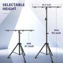 DJ Lights Stand 2 Pack, Heavy Duty DJ Stand, Portable Par Can Tripod Stage Light Stand Adjustable Height 41-95 Inch, DJ Lighting T Bar Suitable for Stages, Bar, Banquet, Party