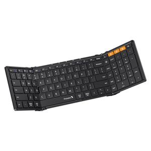 ProtoArc Foldable Bluetooth Keyboard, XK01 Full-Size Portable Wireless Keyboard for Travel, 105 Keys, 0.65" Keycaps, Multi-Device Sync for iPad Tablet Smartphone Laptop PC Windows iOS Android, Black