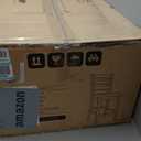 COLAMY Modern Counter Height Bar Stools, Wooden Bar Stools Set of 4, 25 Inch Upholstered Fabric Barstools with Backs and Wooden Legs for Kitchen Island Dining Room Bar Shop, Dark Grey