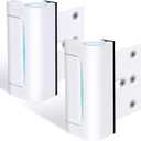 2Pack Door Reinforcement Lock Withstands 800lbs of Force - White Extra Proof Door Lock for Kids Safety Drilling Required,Prevents Unauthorized Entry,Add a Door Security Locks for Home Safety & Privacy
