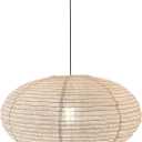 19.69(50cm) Oval Fabric lampshade,Burlap Lamp Handmade Linen Pendant Light Shade for minimalist,Home decoration: Bedroom, Study, Living Room, Weddings and Birthday Parties