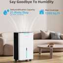 1500 Sq. ft Dehumidifier for Basement and Large Room, 21 Pints Dehumidifiers for Home with Drain Hose, Intelligent Humidity Control, 3 Modes, 24H Timer, Ideal for RV, Bathroom, Bedroom