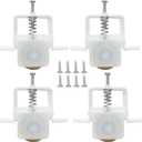 4-Pack Sliding Screen Door Rollers Replacements Hardware with Spring-Loaded Design, White Plastic Housing, Steel Ball Bearing, 1 inch Diameter Replaces B 691 and B 695 Used on Both Top and Bottom