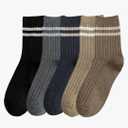 Mens Athletic Cotton Socks, Five Pack, Ankle Sock, One Size