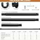 Closet Rods for Hanging Clothes, 16 to 88 Inch Stepless Adjustable Closet Rod, Heavy Duty 1.3 Inch Closet Hanging Rod for Closet Wardrobes Laundry, 1 Pack, Black