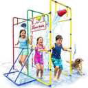 Backyard Waterpark with Splash Wheel, Dump Buckets for Kids Outdoor Water Play