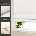 LazBlinds No Tools No Drill Cordless Roman Shades for Windows, Blackout Thermal Insulated UV Blocking Window Blinds, Lightweight Fabric Blinds for Indoor Windows, 28" W x 60" H, Blackout - White