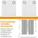 YoungsTex Short White Linen 100% Blackout Curtains, 40 Inch Length Thermal Insulated Black Out Drapes with Grommet Privacy for Bathroom Bedroom Window, 2 Panels, 42 X 40 Inch