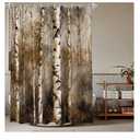 Birch Tree Shower Curtain Rustic Bath Curtains Decor Sets Grommet with Hooks 72W x 72H inches