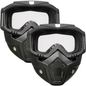 Airsoft Mask Full Face, Paintball Mask, Tactical Mask, Motorcycle Helmet Goggles with Removable Face Mask for Men Women (