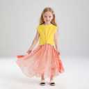 Girls Twist Front Tunic T-Shirt Cute Short Sleeve Tees Summer Blouse for Girls 5-14 Years