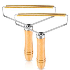 Pet Hair Removers 2 Pack Reusable Metal Lint Remover Tool  Durable Pet Hair Remover Tool with Wooden Handle | Portable Fabric Shaver Fuzz Cleaner for Clothes, Carpet & Furniture, Couch