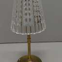 2 Pack Touch Cordless Table Lamp Rechargeable, 3600mAh Battery Operated Small Crystal Lamp, 3 Color Dimmable Vintage Gold Table Light for Bedroom/Kitchen/Gift for Home Dcor (Art Decor)