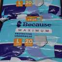 Because Overnight Absorbency Pull Ups - Adult Disposable Incontinence Underwear, Extra Absorbent Nighttime Briefs for Men and Women, White, Large, 80 Count (4 Packs of 20)
