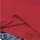 Girl's Graphic Tees Striped Short Sleeve Cropped Tshirts Crew Neck Summer Tops Streetwear (Burgundy)