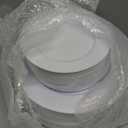 FLOWERCAT 60PCS White Plastic Plates - Heavy Duty White Disposable Plates for Birthday Party/Wedding -serve for 30 guests Include 30PCS 10.25" Dinner Plates & 30PCS 7.5" Dessert Plates for Party