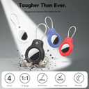 for AirTag Holder Keychain,Air Tags-4 Pack for Apple,Air Tag Holder Case Airtags 1st/2nd Gen,Wire Cable Lock Key Chain Ring Air Tagholder Accessories for Luggage,Dog,Cat,Kids,Keys,Car Automovie