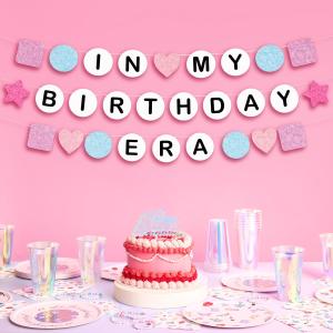 xo, Fetti In My Birthday Era Banner 5 Ft | Eras Birthday Party Decoration, Bday Photo Booth Backdrop, HBD Sign Friendship Bracelet Supplies