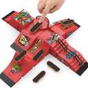 Fingerboard Skate Park Set - Compatible with Tech Deck Skateboards - 6 Ramps, 6 Fingerboards, & Obstacles - Ideal for Fingerboard Enthusiasts