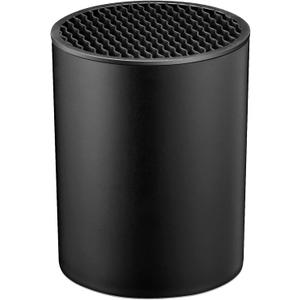 5.5 Steak Knife Block Holder without Knives - Kitchen Steak Knife Storage Block Stand only - Space Saver Large Volume Steak Knives Organizer, Detachable for Easy Cleaning - Black