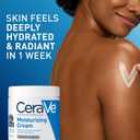 CeraVe Moisturizing Cream, Body and Face Moisturizer for Dry Skin, Body Cream with Hyaluronic Acid and Ceramides, Daily Moisturizer, Oil-Free, Fragrance Free, Non-Comedogenic, 19 Ounce