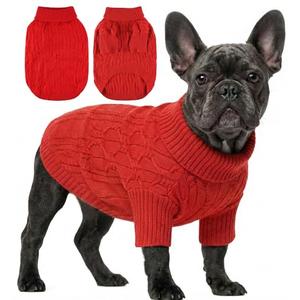 Baobicute Small Dog Sweater Clothes Pullover Knitted Dog Coat Sweaters for Dogs Cats Girl Boy Thick Warm Puppy Clothes for Chihuahua Yorkie Bulldog Christmas Cold Weather Pet Outfits XL