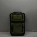 U.S. Traveler Lightweight Rolling 20" Carry On Luggage Softside Suitcase, Green, 2-Wheel Single