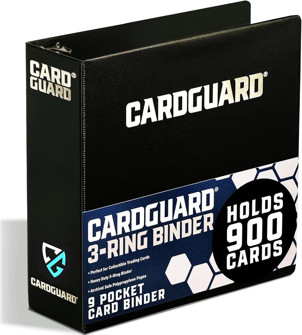 Premium 3 Trading Card Binder  100 Side-Loading Pages 9 Pocket Binder - Archival Safe 3-Ring Storage for Pokmon, YuGiOh, MTG, TCG, Game & Sports Cards
