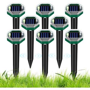 2026 Mole Repellent Solar Powered, Ultrasonic Gopher Vole Repeller for Yard, Mole Stakes Deterrent for Vole Groundhog Chipmunk Snake, Rodent Repeller Outdoor for Lawns Gardens Farms (8 Pack)