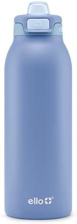 Ello Pop & Fill Stainless Steel Water Bottle with Quick Fill Technology, Double Walled Vacuum Insulated Metal, Leak Proof Locking Lid, Sip & Chug, BPA Free, Holiday Gift for Him Her, 22oz, 32oz, 40oz