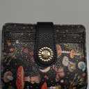 Kelvoris Mushroom Moon Night Small Rfid Women Wallet Bifold Zipper Coin Pocket PU Leather Compact Cash Credit Card Holder Travel Wallet for Female Ladies Teen Girls 1 ID Window 10 Card Slots