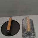 Blackstone Burger Press Set - 7" Round Smash Burger Press & 8"x4" Rectangle Cast Iron Grill Press with Wooden Handle - Smasher is Perfect for Blackstone Griddle, Pitboss Weber Griddle Grills