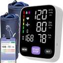 Bluetooth Blood Pressure Monitors for Home use Come with 17" Large and 21" Extra Large bp Cuff use 6 inches Color LED Screen Arm Type XL Blood Pressure Monitor Apple Health Free APP