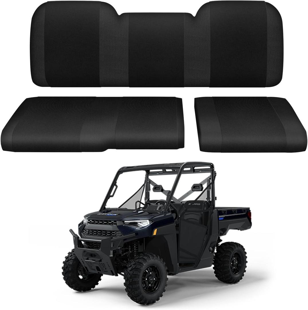 Mixsuper Liner UTV Seat Cover for 2020-2025 Polaris Ranger 1000, 2018-2023 Polaris Ranger XP 1000, UTV Ranger Seat Covers for Full Back Seat, 1680D Oxford Fabric (Set of 3)