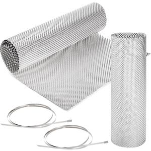 Coloch Exhaust Heat Shield Automotive,15x 39 Embossed Aluminum Heat Shield Muffler Exhaust Wrap with Two Cable Metal Zip Ties High Temp Thermal Barrier for Car, Muffler, Battery