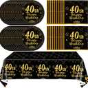 41Pcs Birthday Party Supplies Vintage 40th Birthday Decorations Back in 1984 40th Theme Birthday Party Decorations Tableware Includes Paper Plate Napkin Tablecloth for Men Service 20 Guests