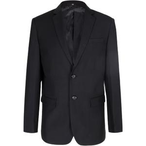 HAZELAND Boys Formal Blazer Suits Jacket (Black), Size: 16-17