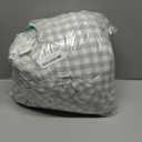 MooMee Gingham Duvet Cover Set 100% Washed Cotton Linen Like Textured Breathable Durable Soft Comfy Modern Checkered Design (Northern Droplet Grey Gingham, King 104"x90")