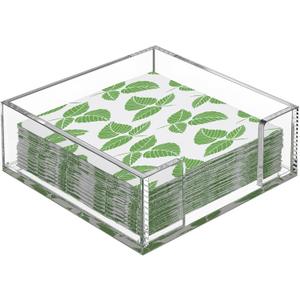 MaxGear Acrylic Cocktail Napkin Holder for Table, Clear Guest Towel Holder, Beverage Buffet Paper Napkin Caddy for Bar, Party, Dinner, Kitchen & Dining Room, Bathroom, Perfect for 5 x 5 inches Napkins