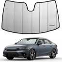 Custom Fit 2022-2026 Civic Windshield Sun Shade for Honda Civic 2022 2023 2024 2025 2026 - Upgraded 6-Layer Triple Laminate Core Front Window Shade - Accordion Folding Design with Storage Bag