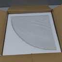 White Marble Corner Shower Shelf for Bathroom, 9'' x 9'' x 0.8'' Faux Marble Corner Shelves for Bathroom Wall Mounted Both Side Polished (1, White)