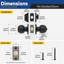 Exterior Door Lock Set, Single Cylinder Deadbolt Lock and Door Knob Set, Keyed Alike Front Door Lock Set, Matte Black Door Knob and Deadbolt Set