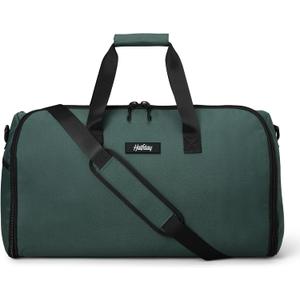 Halfday Convertible 2-in-1 Garment Duffel Weekender Bag 45L: Wrinkle-Free Travel (Hanging Suit Compartment, Shoe Pockets, Trolley Sleeve), Durable & Water-Resistant Carry-on, Hunter