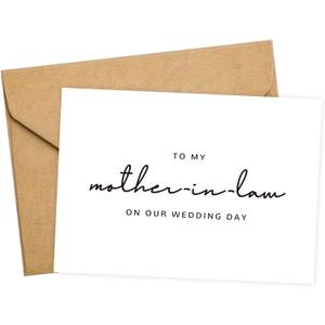 4 x To My Mother In Law On Our Wedding Day Card, Mother In Law Of The Bride/Groom Wedding Gifts.