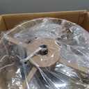 Boho Caged Ceiling Fan with Lights, 18 Inch Rattan Fandelier Ceiling Fans with Light and Remote Control, Coastal Enclosed 6 Speeds for Bedroom, Kitchen, Dining Room